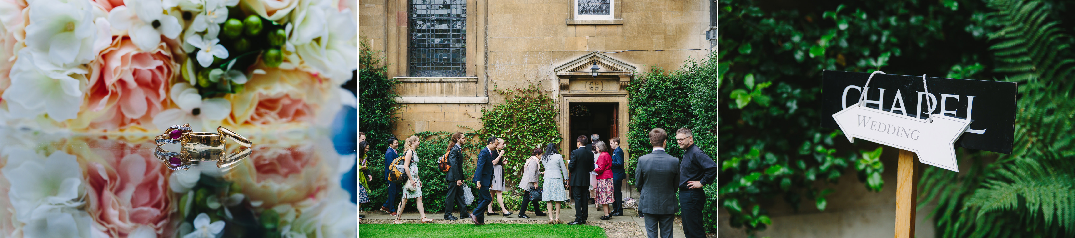 Guests at Trinity Hall College Cambridge University Wedding