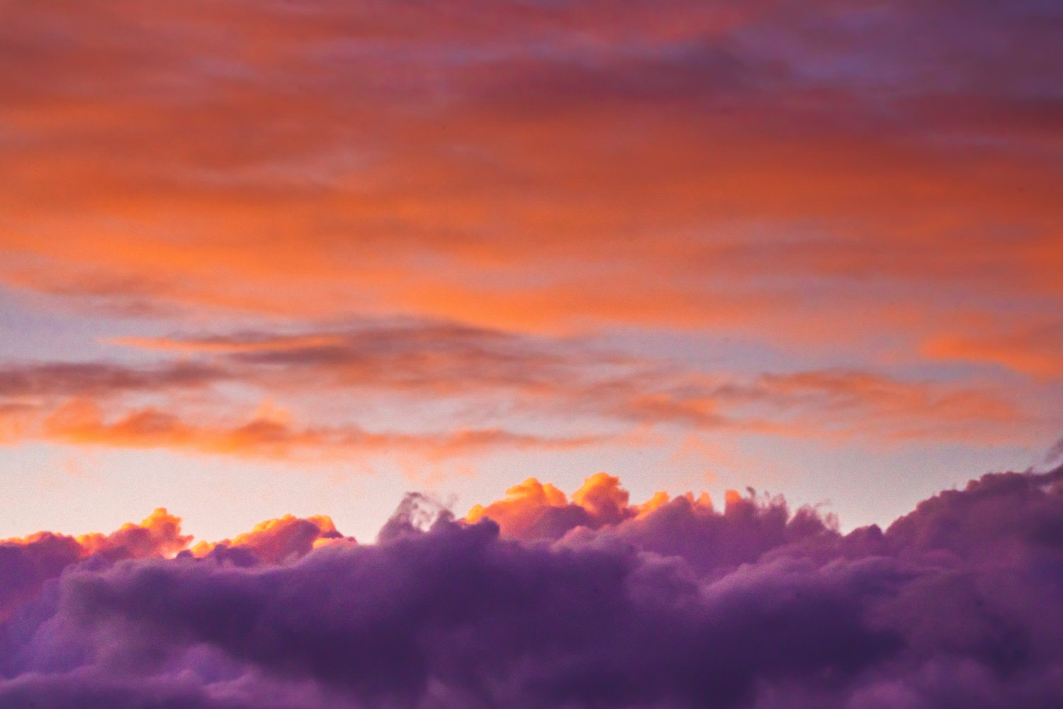 Purple and orange clouds